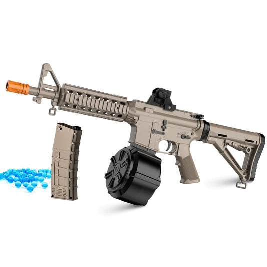 Electric Gel Toys New M4A1Semi & Full Automatic Mode Splat-Blaster with FPS 280 and 100 Feet for Outdoor Team GameAges 14+Sandy